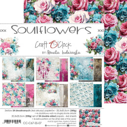 Craft O'Clock - Papirpakke 20x20 - Soulflowers
