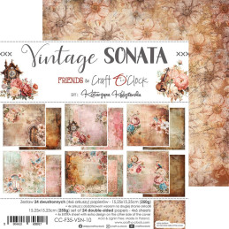 Craft O'Clock - Papirpakke 15x15 - Vintage Sonata