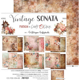 Craft O'Clock - Papirpakke 30x30 - Vintage Sonata
