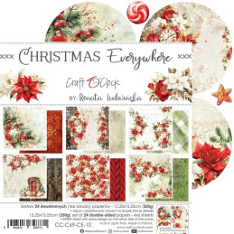 Craft O'Clock - Papirpakke 15x15 - Christmas Everywhere