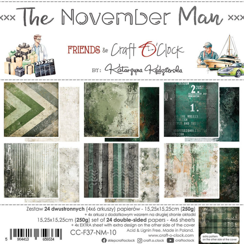 Craft O'Clock - Papirpakke 15x15 - The November Man