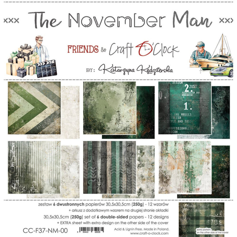 Craft O'Clock - Papirpakke 30x30 - The November Man
