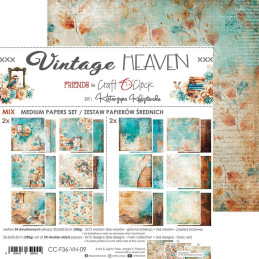 Craft O'Clock - Papirpakke 20x20 - Vintage Heaven - Mix