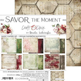 Craft O'Clock - Papirpakke 20x20 - Savor The Moment - Mix