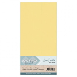 Card Deco Essentials - Linen Cardstock 4K - Soft Yellow