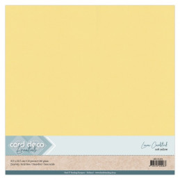 Card Deco Essentials - Linen Cardstock SC - Soft Yellow