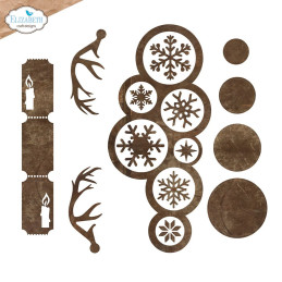 Elizabeth Craft Designs - Planner Essentials - Christmas Bubbles Edge Inlay