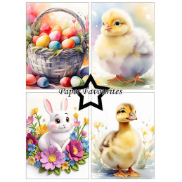 Paper Favourites - Papirpakke A6 - Cute Easter - PFA564