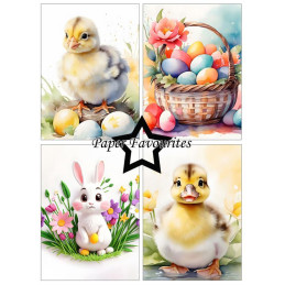 Paper Favourites - Papirpakke A6 - Cute Easter - PFA564