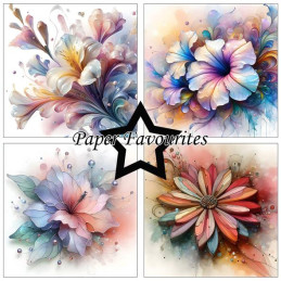 Paper Favourites - Papirpakke 15x15 - Abstract Flowers - PF521