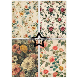 Paper Favourites - Papirpakke A5 - Vintage Flowers - PFA161