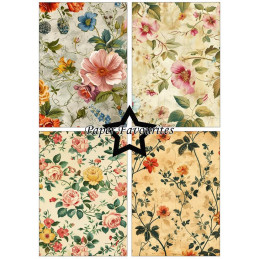 Paper Favourites - Papirpakke A5 - Vintage Flowers - PFA161