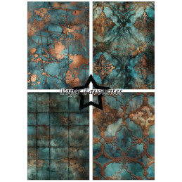 Paper Favourites - Papirpakke A5 - Copper And Blue - PFA163