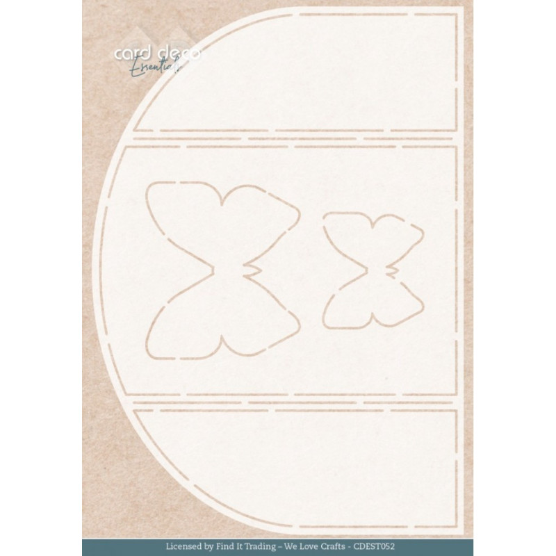 Card Deco Essentials - Stencil A5 - Flutters Folding Card