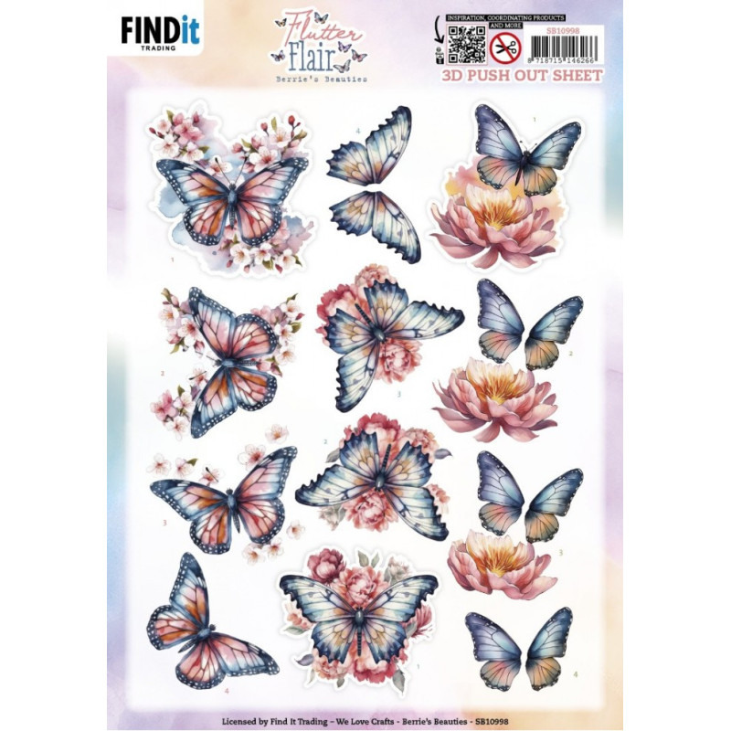 Pushout - Berries Beauties - Flutter Flair - Pink Flutters - SB10998