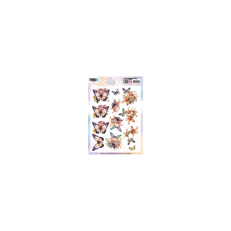 Pushout - Berries Beauties - Flutter Flair - Orange Flutters - SB11000
