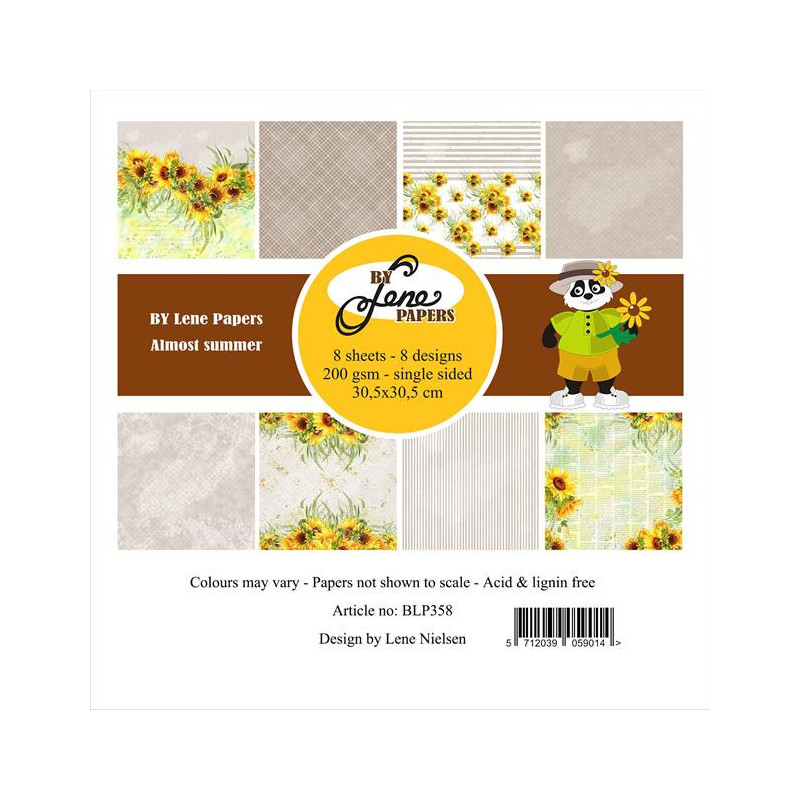By Lene - Papirpakke 30x30 - Almost Summer - BLP358