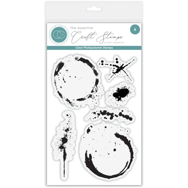 Craft Consortium - Clear Stamps - Coffee Stains
