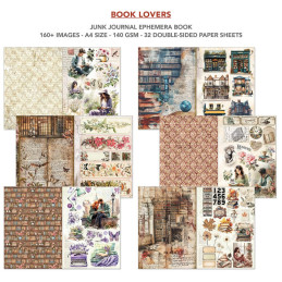 Ciao Bella - Junk Journal Ephemera Book A4 - Book Lovers