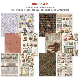 Ciao Bella - Junk Journal Ephemera Book A4 - Book Lovers