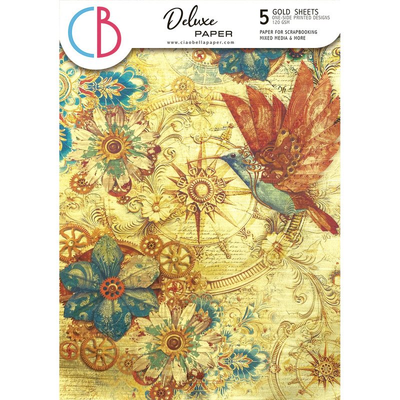 Ciao Bella - Papirpakke A4 - Deluxe Paper Gold - Esprit De Voyage