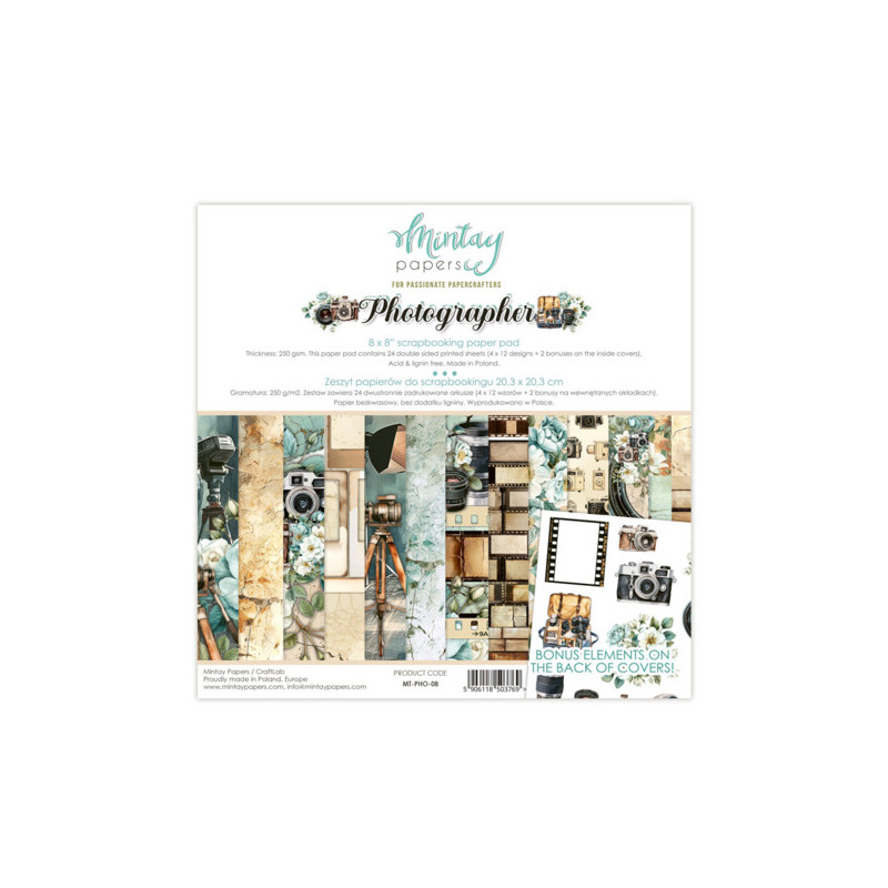 Mintay Papers - Papirblok 20x20 - Photographer
