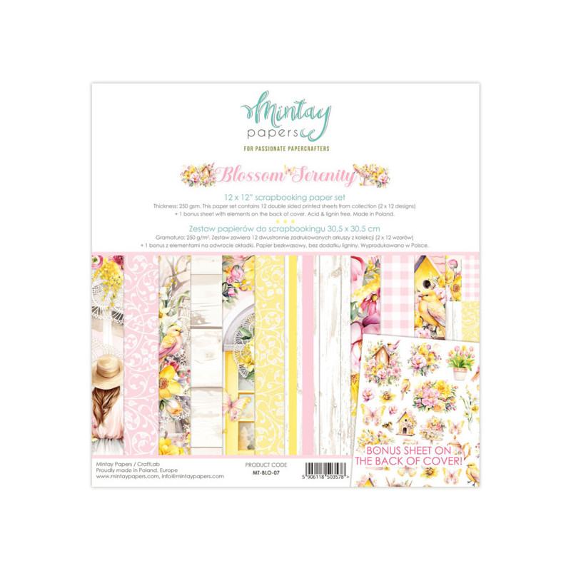 Mintay Papers - Papirpakke 30x30 - Blossom Serenity