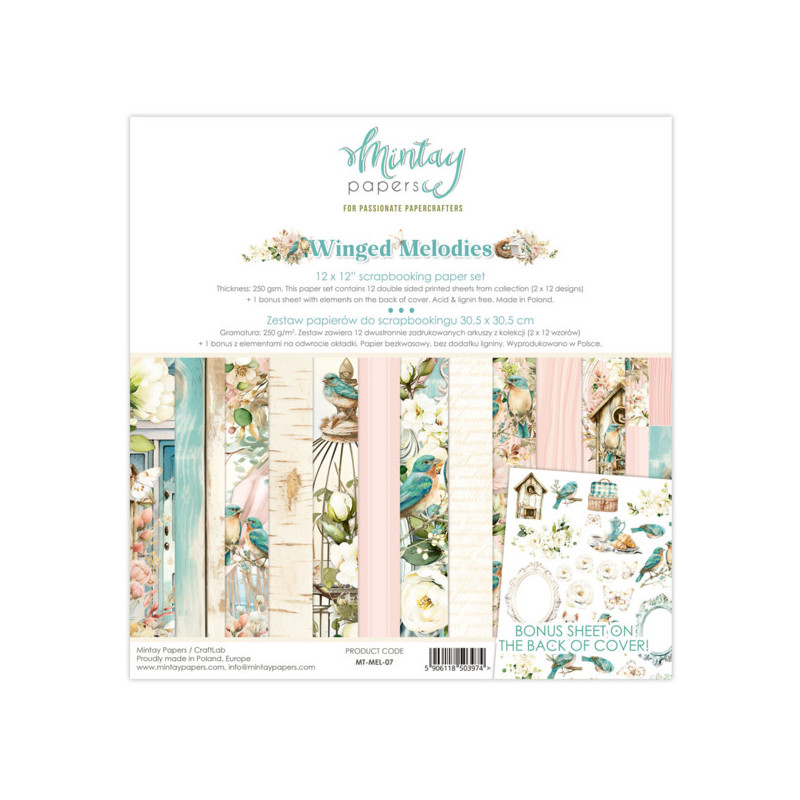 Mintay Papers - Papirpakke 30x30 - Winged Melodies