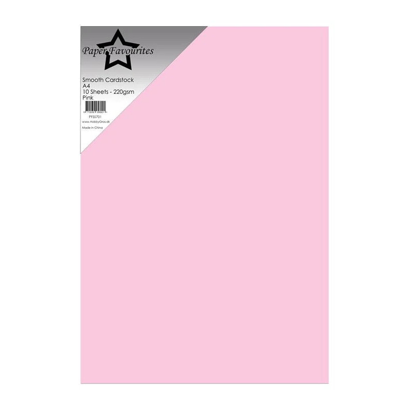 Paper Favourites - Smooth Cardstock A4 - Pink
