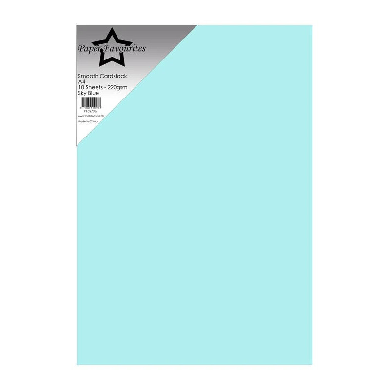 Paper Favourites - Smooth Cardstock A4 - Sky Blue - PFSS706