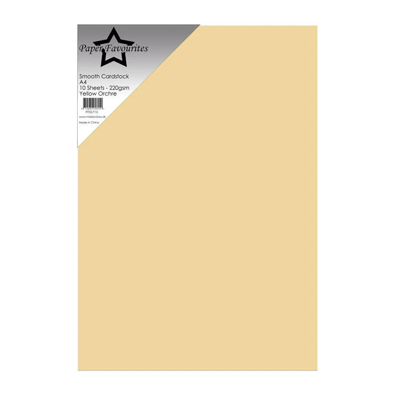 Paper Favourites - Smooth Cardstock A4 - Yellow Orchre - PFSS710