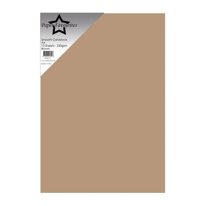 Paper Favourites - Smooth Cardstock A4 - Brown - PFSS711