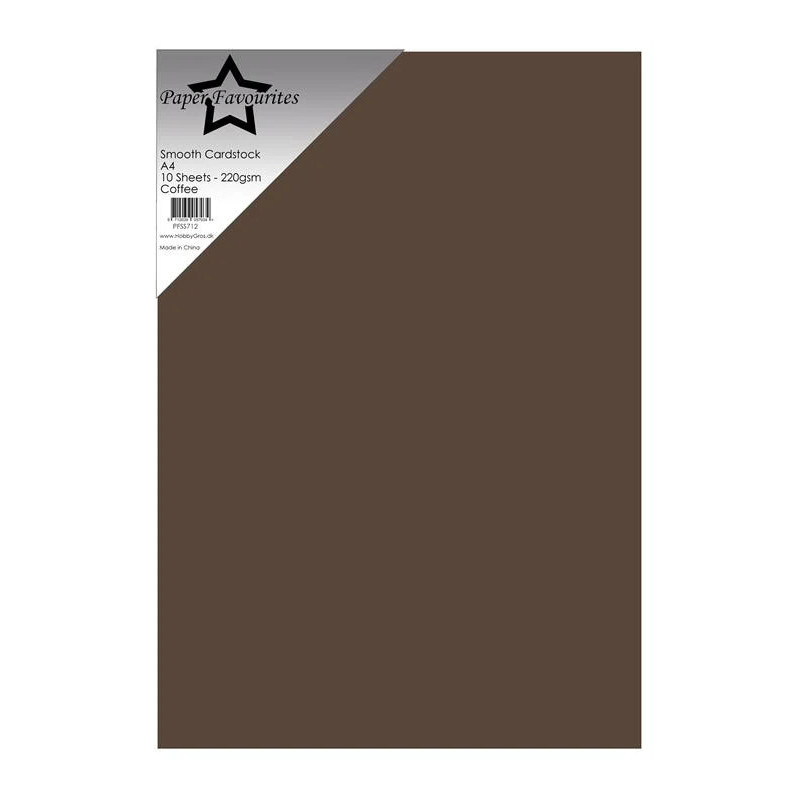 Paper Favourites - Smooth Cardstock A4 - Coffee - PFSS712