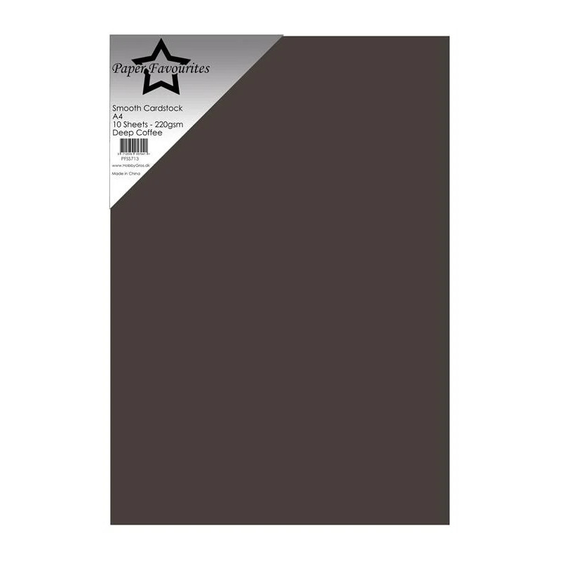 Paper Favourites - Smooth Cardstock A4 - Deep Coffee - PFSS713