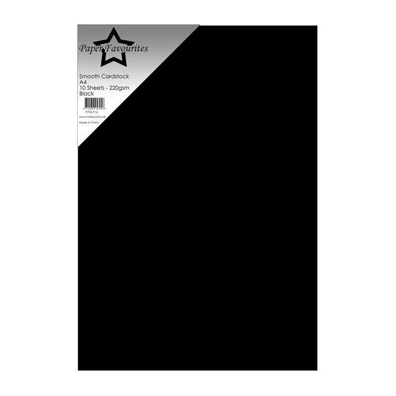 Paper Favourites - Smooth Cardstock A4 - Black - PFSS714