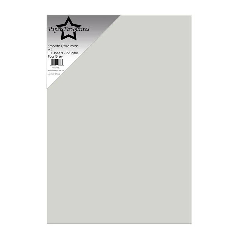 Paper Favourites - Smooth Cardstock A4 - Fog Grey