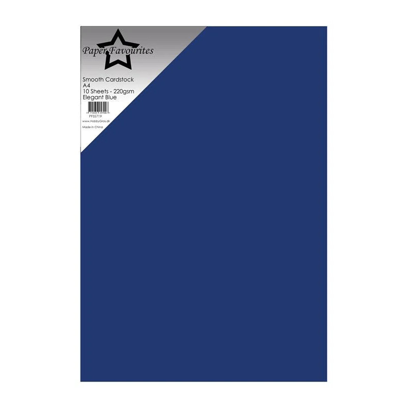 Paper Favourites - Smooth Cardstock A4 - Elegant Blue