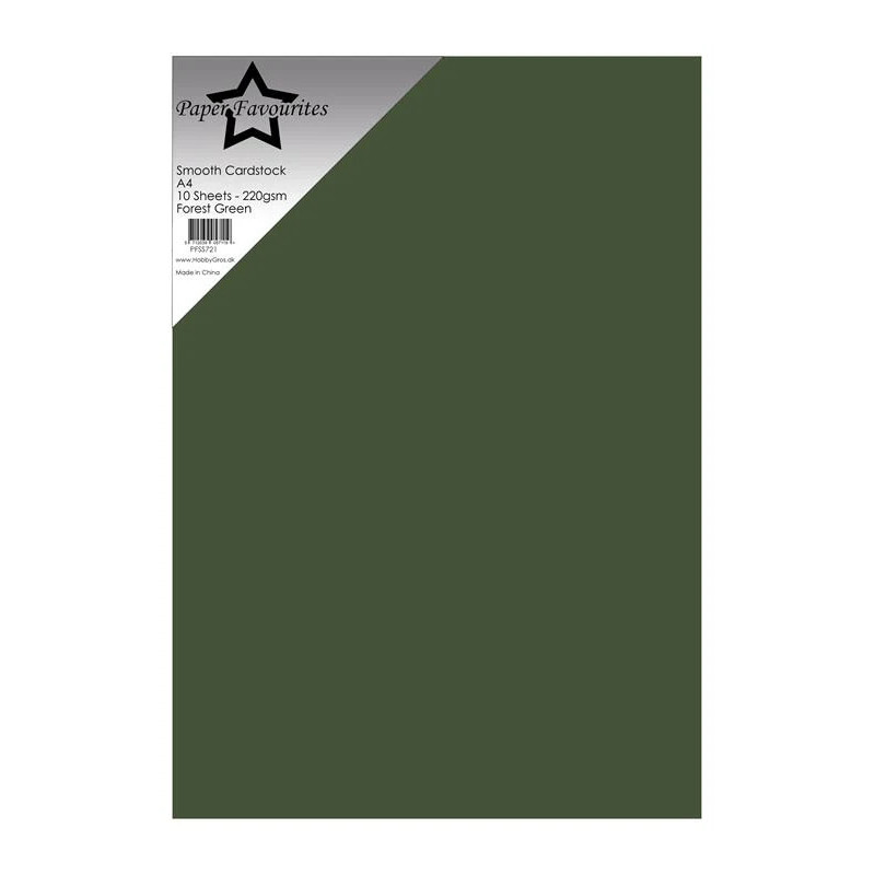 Paper Favourites - Smooth Cardstock A4 - Forest Green