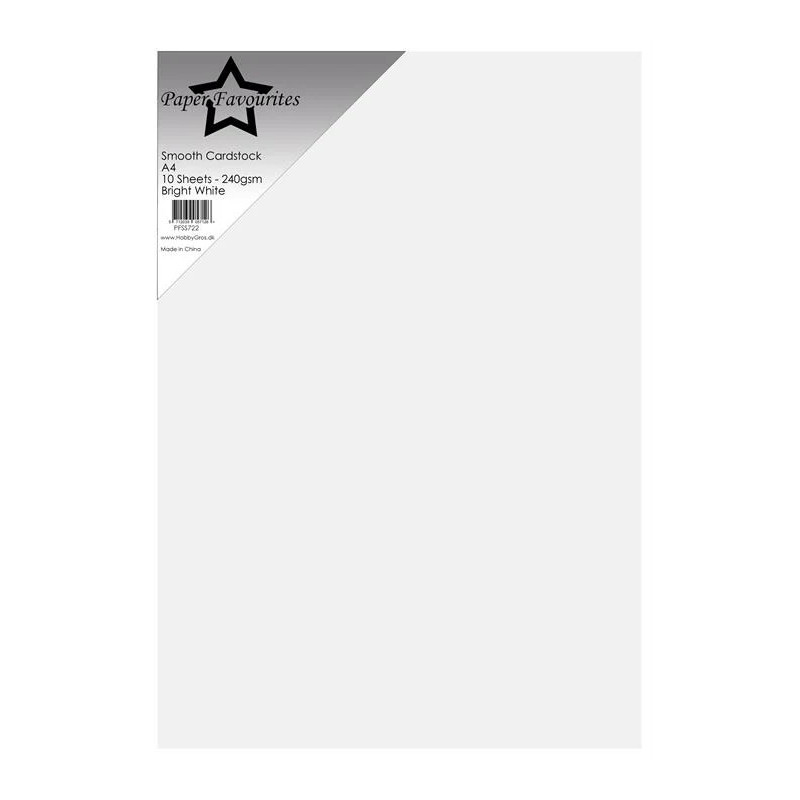 Paper Favourites - Smooth Cardstock A4 - Bright White - PFSS722