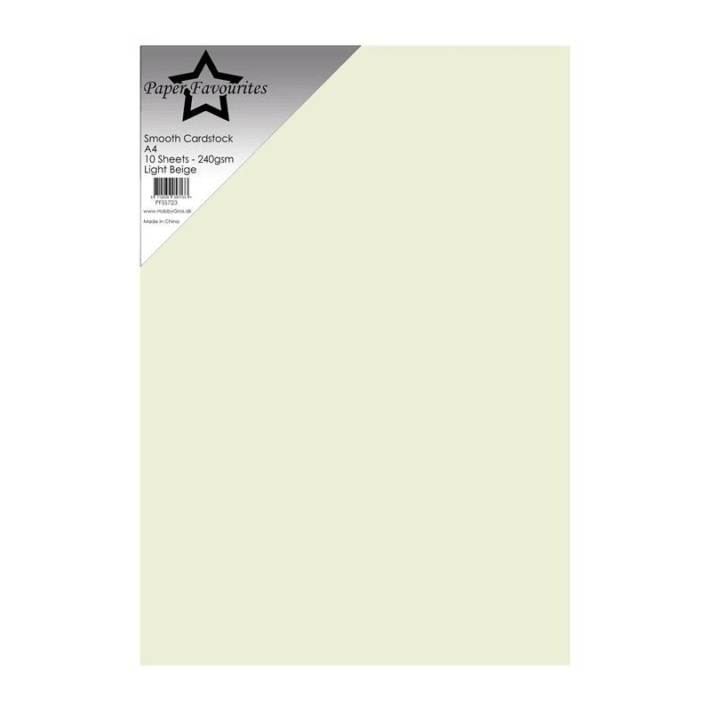 Paper Favourites - Smooth Cardstock A4 - Light Beige