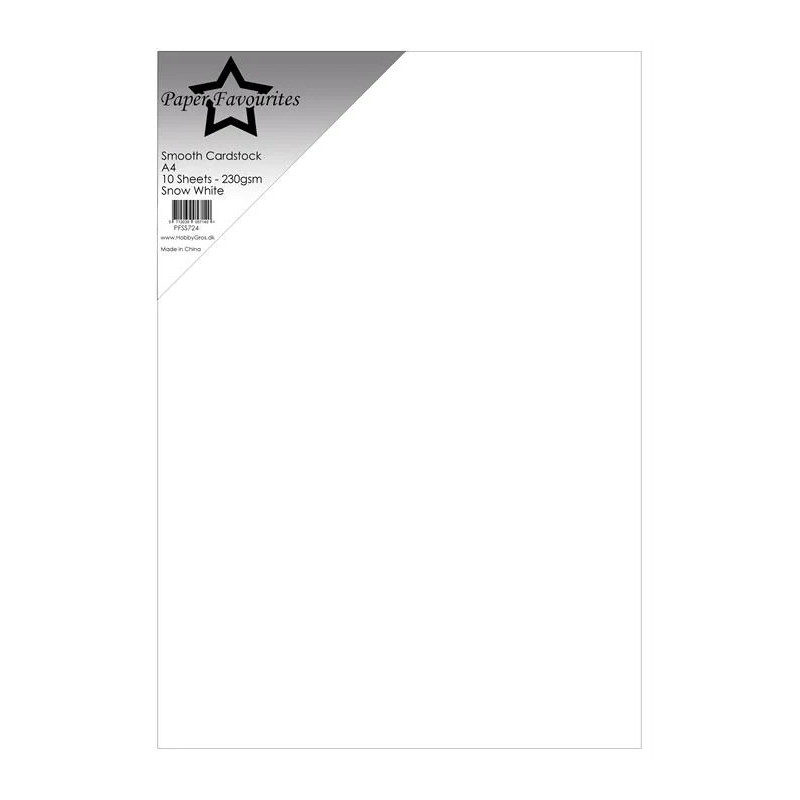 Paper Favourites - Smooth Cardstock A4 - Snow White - PFSS724