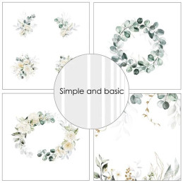 Simple And Basic - Papirpakke 15x15 - Soft And Elegant - SBP545