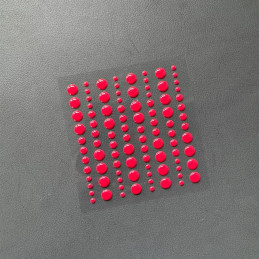 Simple And Basic - Enamel Dots - Pink Red