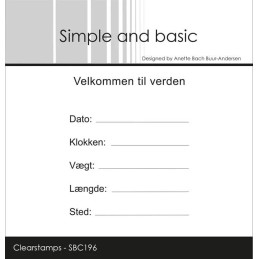 Simple And Basic - Stempel - Danish Texts - SBC196
