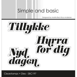 Simple And Basic - Stempel + Die - Danish Texts - SBC197