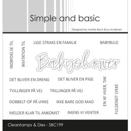 Simple And Basic - Stempel + Die - Danish Texts - SBC199