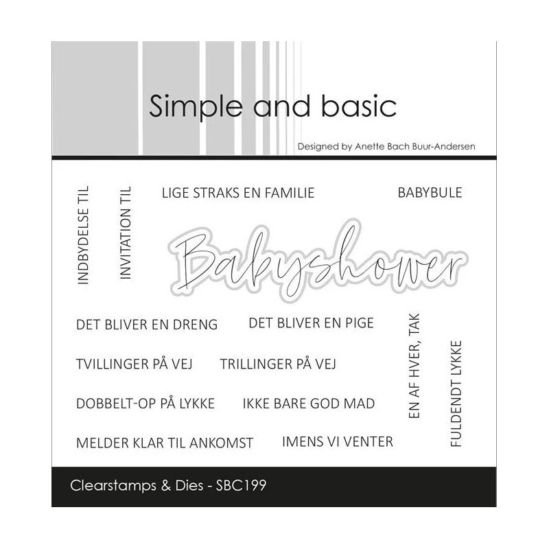 Simple And Basic - Stempel + Die - Danish Texts - SBC199