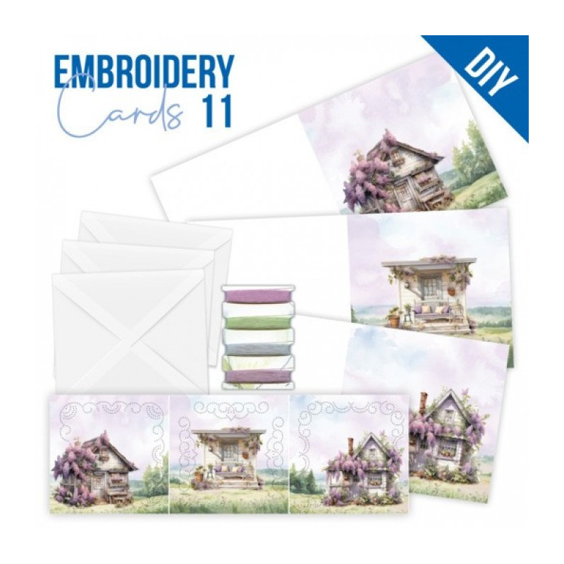 Stitch And Do Cards 11 - Lilacs