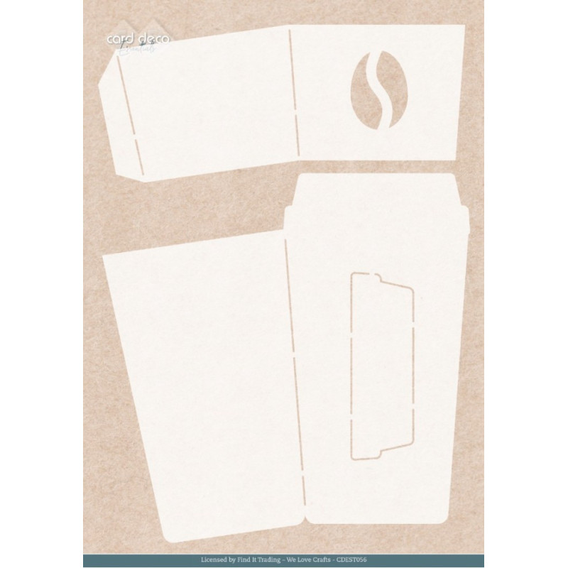 Card Deco Essentials - Stencil A4 - Coffee To Go