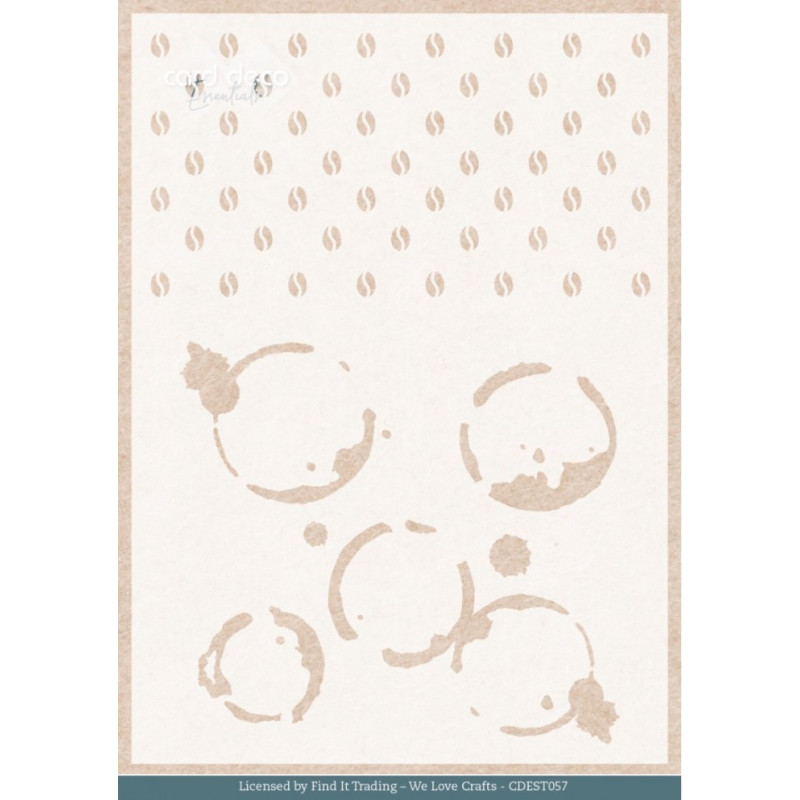 Card Deco Essentials - Stencil A5 - Coffee Spots